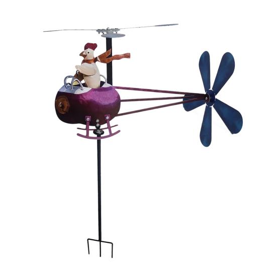 Rooster Helicopter Wind Spinner, Outdoor Wind Driven Kinetic Sculpture, Funny Garden Wind Spinner, Chicken Ornament for Lawn Yard
Rooster Helicopter Wind Spinner, Outdoor Wind Driven Kinetic Sculpture, Funny Garden Wind Spinner, Chicken Ornament for Lawn Yard