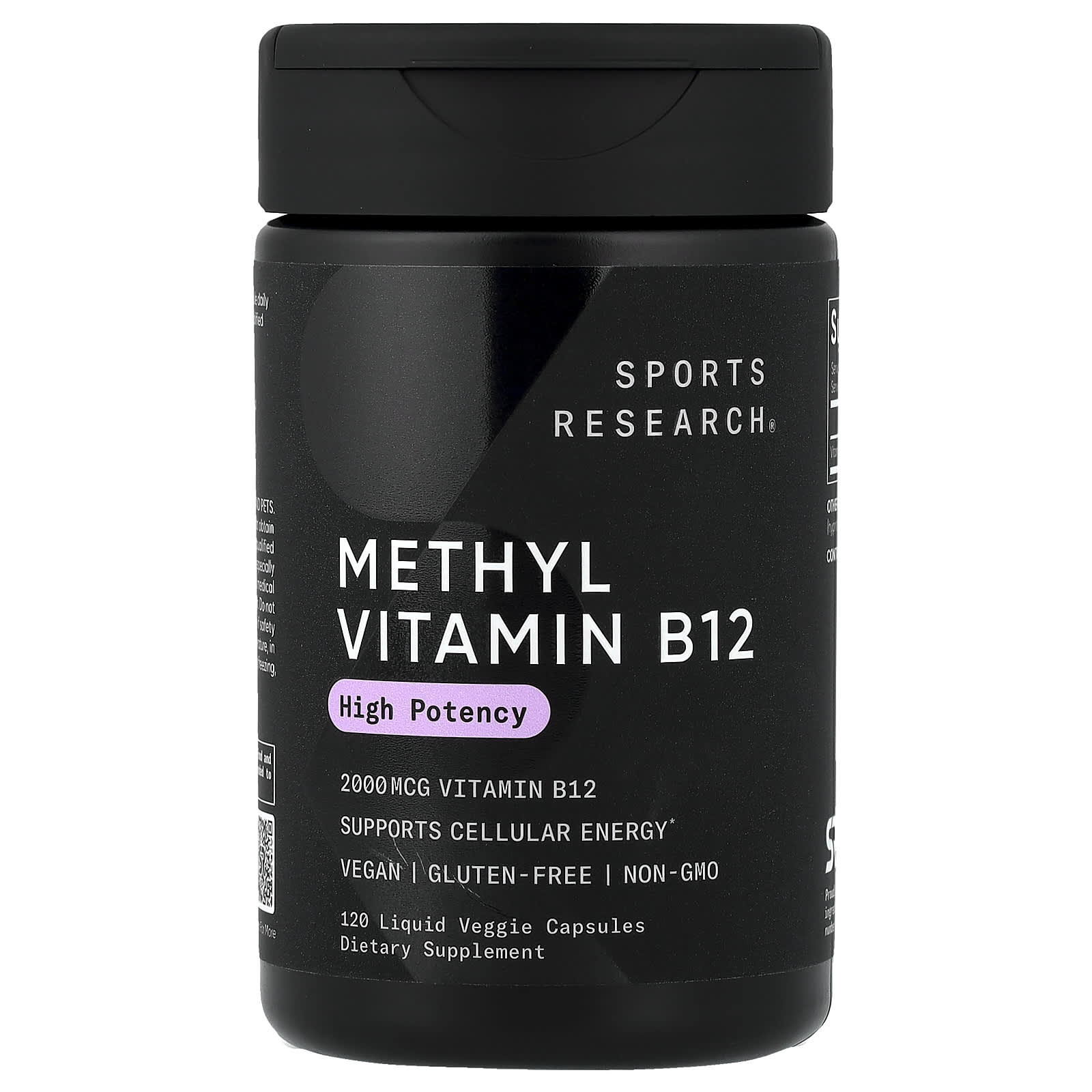 Sports Research, Methyl Vitamin B12, 2,000 mcg, 120 Liquid Veggie Capsules
Sports Research, Methyl Vitamin B12, 2,000 mcg, 120 Liquid Veggie Capsules