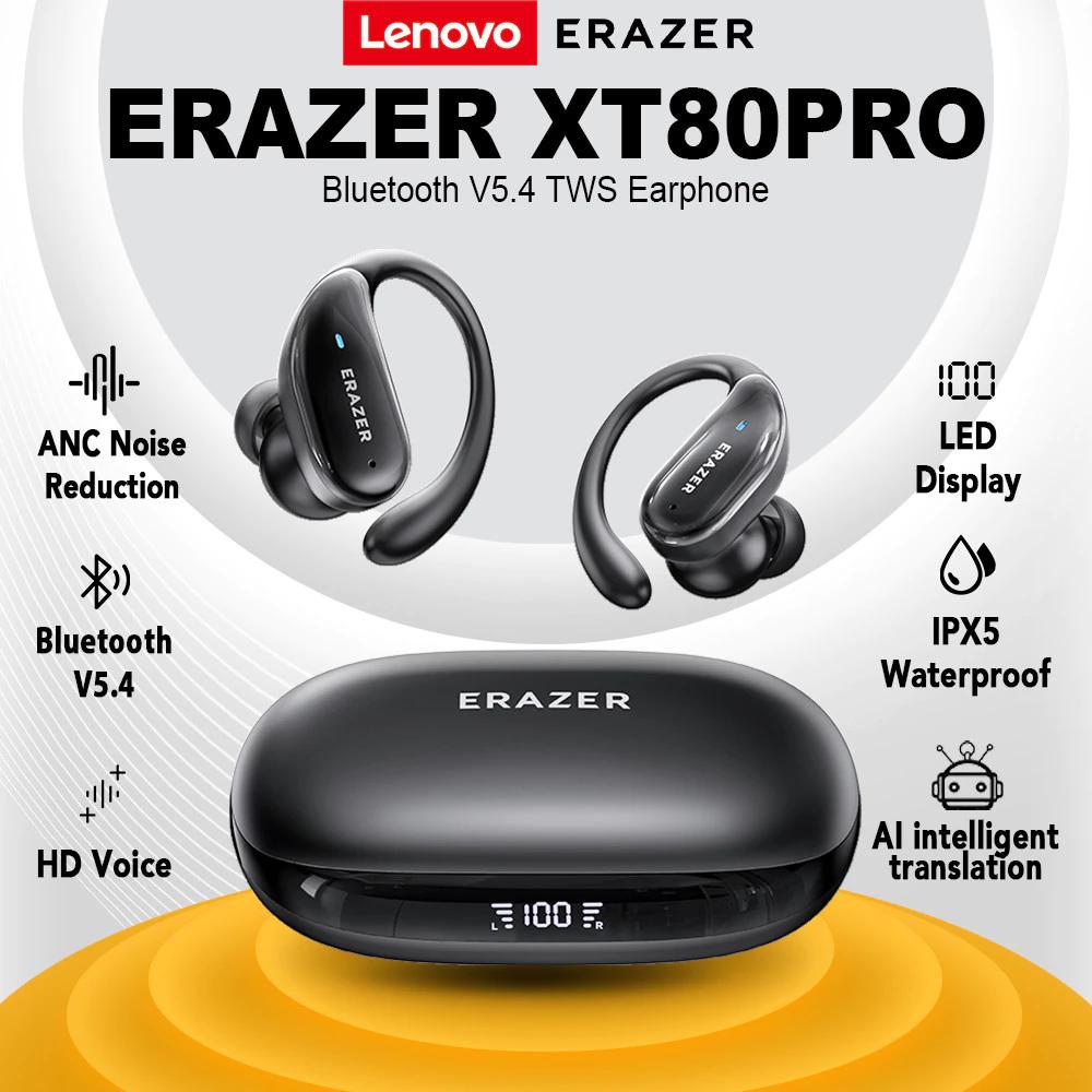 Lenovo ERAZER XT80 PRO OWS Wireless Bluetooth Earphones Sport Headset Low Latency Earbuds чорний
Lenovo ERAZER XT80 PRO OWS Wireless Bluetooth Earphones Sport Headset Low Latency Earbuds чорний