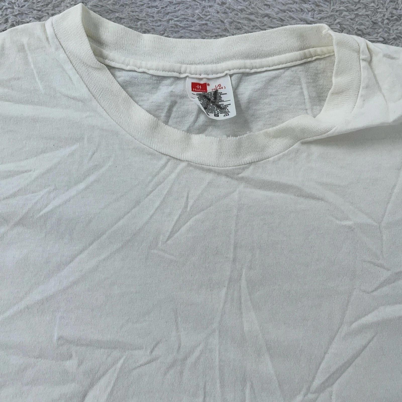 Потертая винтажная мужская футболка Hanes XS Однотонная белая с круглым вырезом Однострочный шов 4XL
Потертая винтажная мужская футболка Hanes XS Однотонная белая с круглым вырезом Однострочный шов 4XL