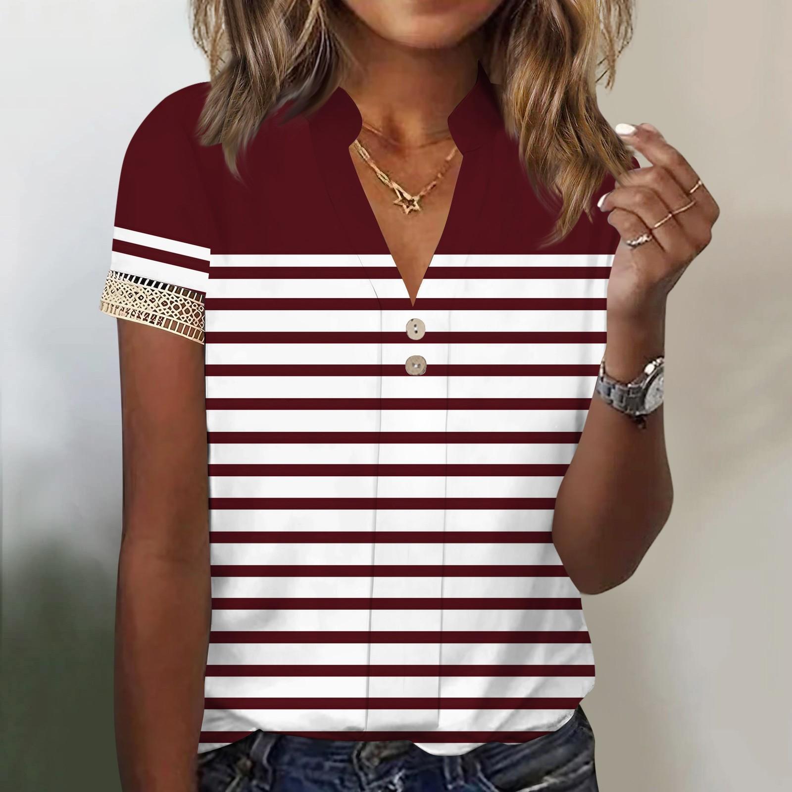 Женский топ, свободная повседневная футболка с v-образным вырезом и кружевными рукавами, топ с короткими рукавами и принтом L винный
Женский топ, свободная повседневная футболка с v-образным вырезом и кружевными рукавами, топ с короткими рукавами и принтом L винный