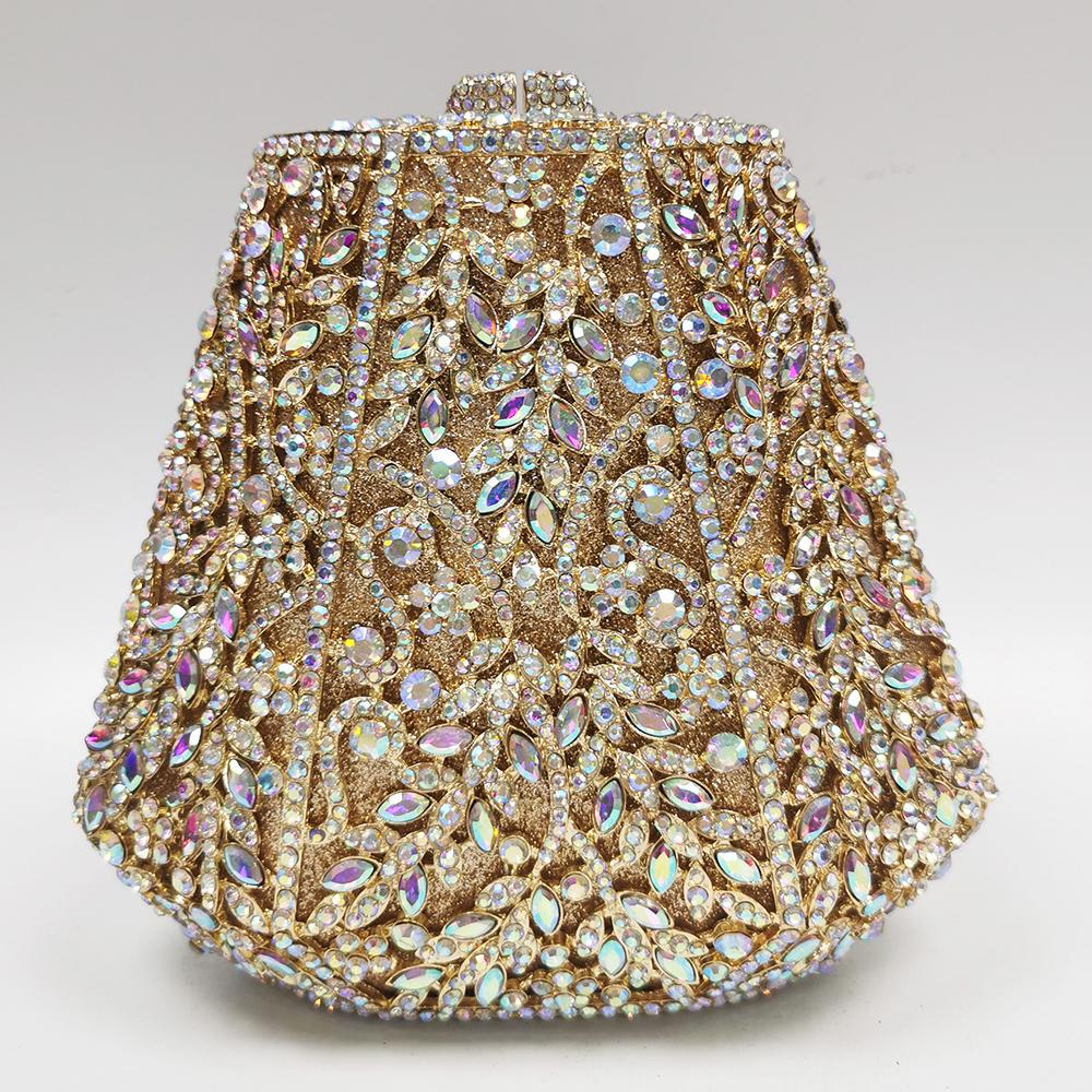 Luxury Bell Rhinestone Clutch Bag White/Clear Crystal Bridal Bridesmaid Purses for Women Party Dinner Evening Handbag 4 Colors 17cmX17cmX6.5cm
Luxury Bell Rhinestone Clutch Bag White/Clear Crystal Bridal Bridesmaid Purses for Women Party Dinner Evening Handbag 4 Colors 17cmX17cmX6.5cm