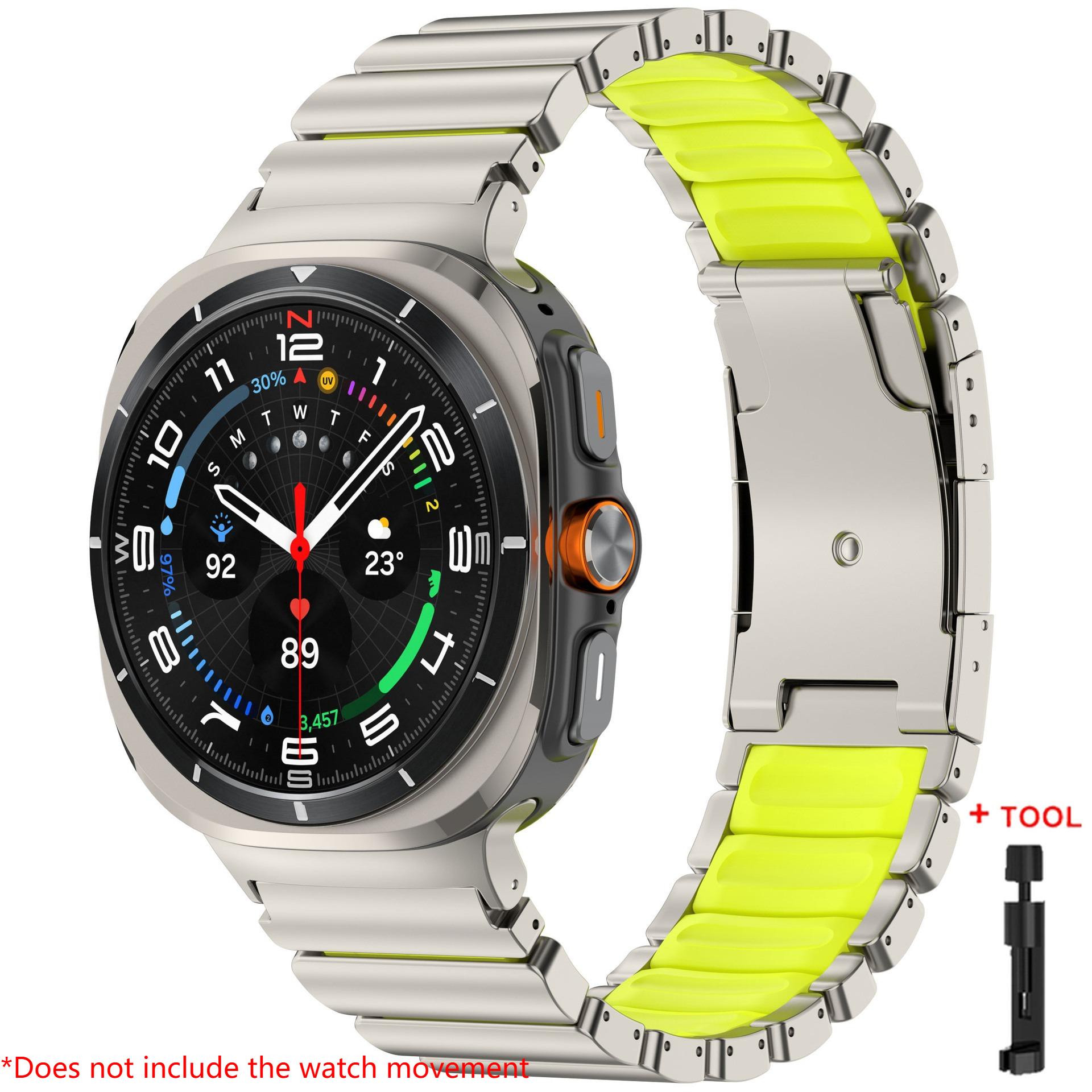 Розкішний титановий ремінець для Samsung Galaxy Watch 8 40 44/8 Classic Гумовий металевий ремінець для Galaxy Watch Ultra 2025 47 Спортивний ремінець Watch 8 Classic 46mm
Розкішний титановий ремінець для Samsung Galaxy Watch 8 40 44/8 Classic Гумовий металевий ремінець для Galaxy Watch Ultra 2025 47 Спортивний ремінець Watch 8 Classic 46mm