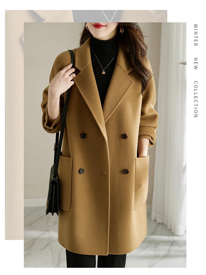 2024 Осень/Зима Красное Искусственное Шерстяное Двустороннее Женское Пальто Миди Высокого Класса, Подчеркивающее Фигуру и Темперамент Extra Large верблюд
2024 Осень/Зима Красное Искусственное Шерстяное Двустороннее Женское Пальто Миди Высокого Класса, Подчеркивающее Фигуру и Темперамент Extra Large верблюд