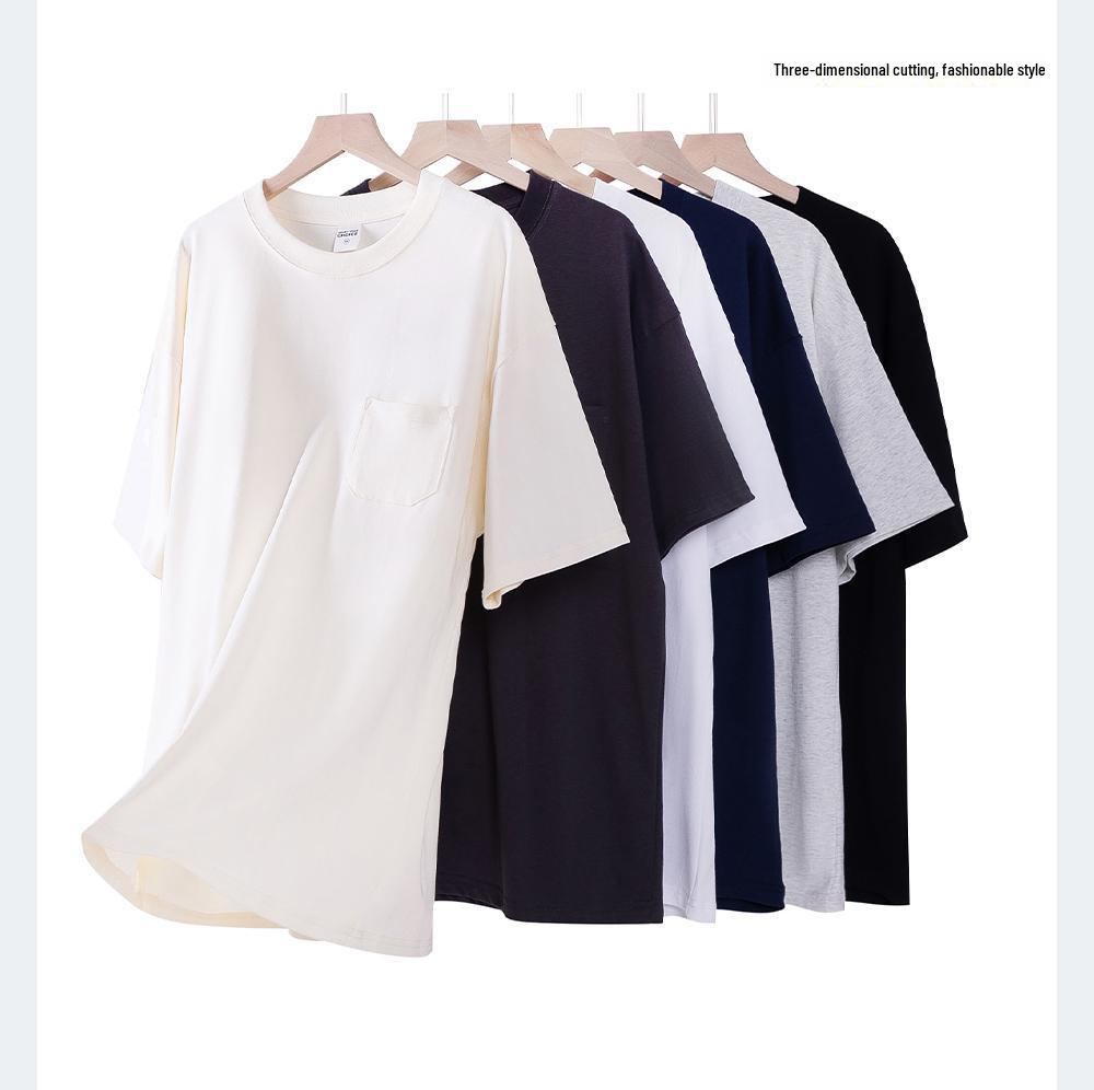 Heavyweight 260g Japanese Retro Double Yarn Cotton Pocket T-Shirt – Solid Color, Round Neck Short Sleeve for Couples L (Recommended 120-140 jin)
Heavyweight 260g Japanese Retro Double Yarn Cotton Pocket T-Shirt – Solid Color, Round Neck Short Sleeve for Couples L (Recommended 120-140 jin)