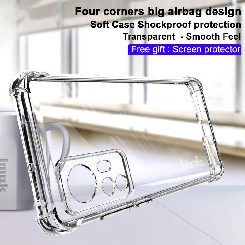 IMAK TPU Case for Xiaomi 12 5G/12X 5G/12S 5G Four Corners Anti-Scratch Back Cover with Screen Protector Transparent
IMAK TPU Case for Xiaomi 12 5G/12X 5G/12S 5G Four Corners Anti-Scratch Back Cover with Screen Protector Transparent