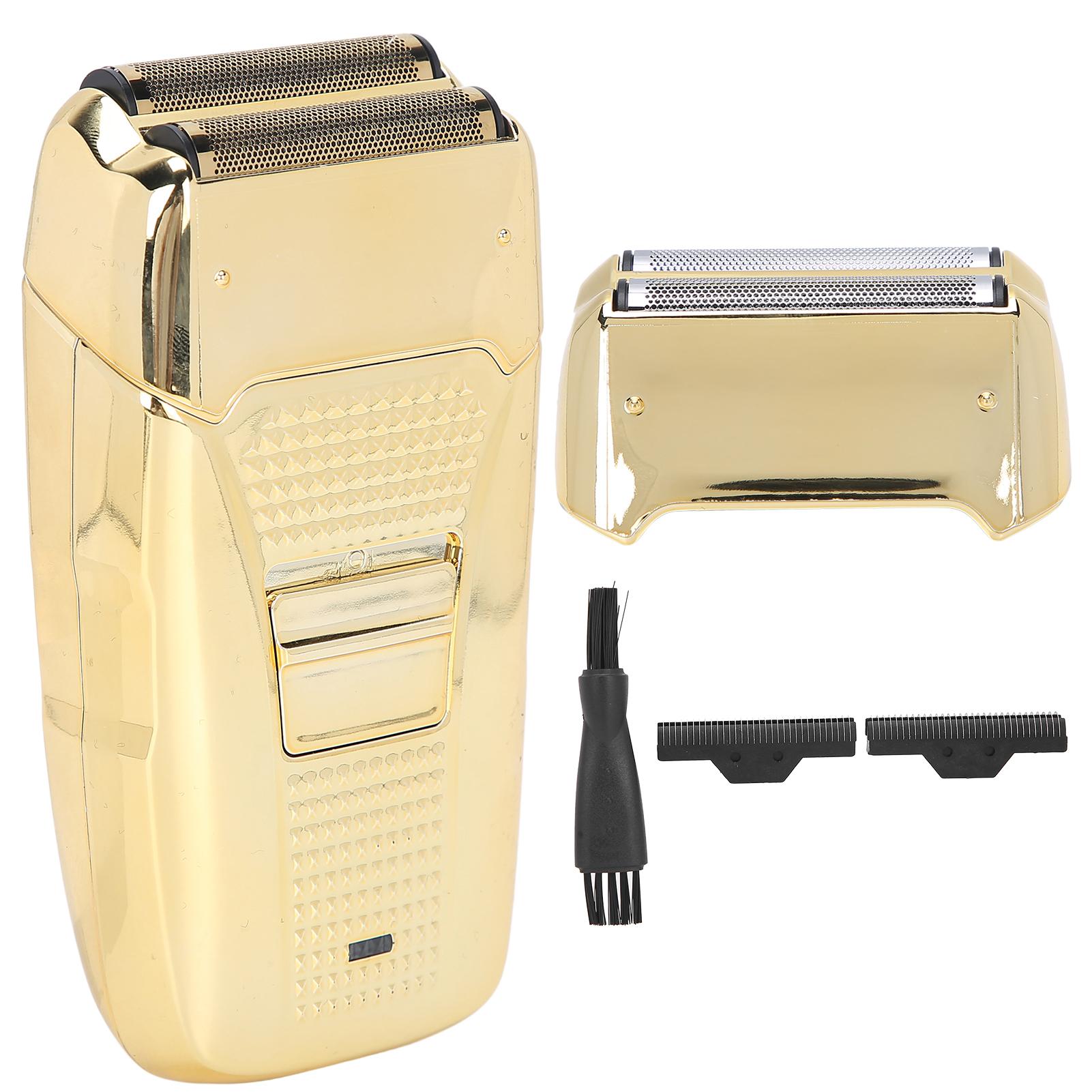 Rechargeable Electric Reciprocating Shaver Portable Men Beard Trimmer Shaver Machine (Gold)
Rechargeable Electric Reciprocating Shaver Portable Men Beard Trimmer Shaver Machine (Gold)
