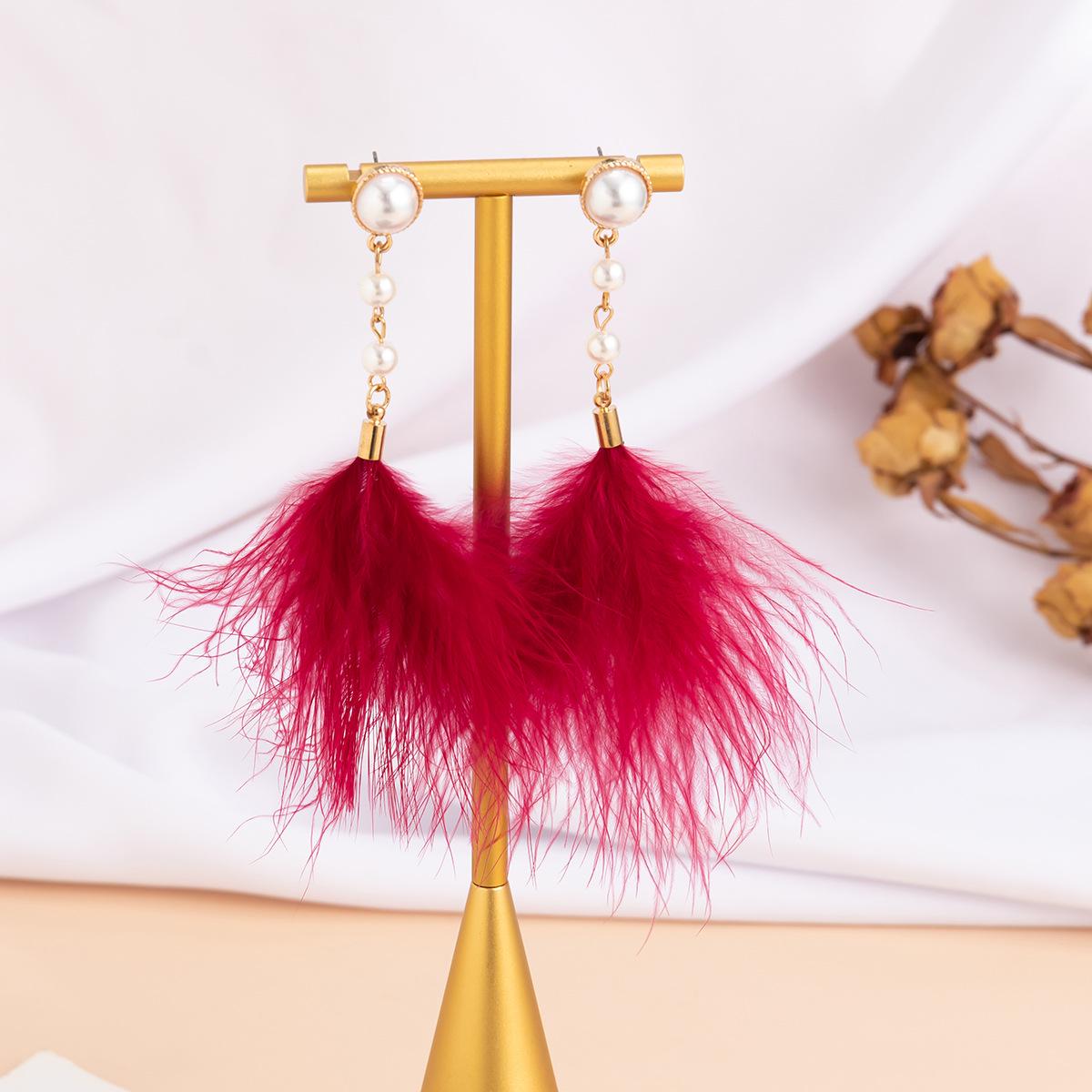 Сережки-пусети з пір яними китицями в ретро-стилі та штучними перлами для жінок
Сережки-пусети з пір яними китицями в ретро-стилі та штучними перлами для жінок