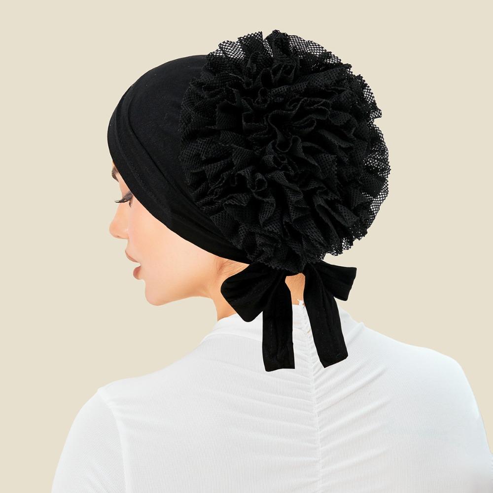Solid Color Pre-tied Hijabs Back Lace Flower Thin Modal Turban Hat Stretchable Tie Back Inner Hijab Caps Women Head Covering чёрный
Solid Color Pre-tied Hijabs Back Lace Flower Thin Modal Turban Hat Stretchable Tie Back Inner Hijab Caps Women Head Covering чёрный