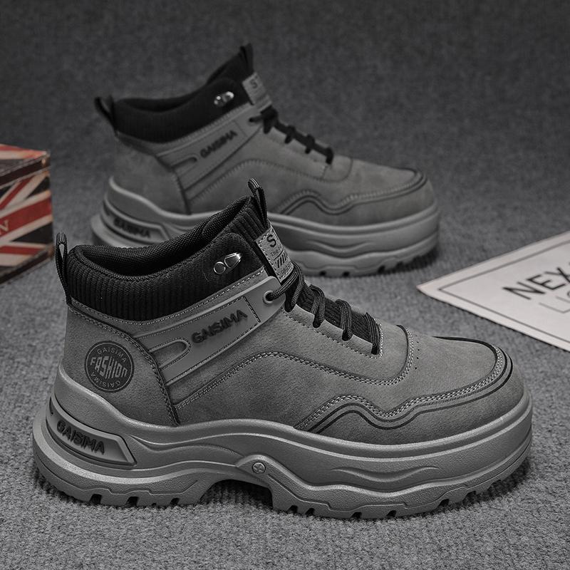 New Men s Classic Autumn And Winter Fashion High Top Thick Sole Skateboarding Shoes Comfortable Soft Sole Basketball Sneakers 44 сірий
New Men s Classic Autumn And Winter Fashion High Top Thick Sole Skateboarding Shoes Comfortable Soft Sole Basketball Sneakers 44 сірий