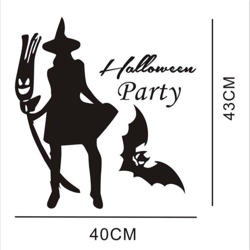 Halloween Witch Bat Room Decorative Wallpaper Removable Creative Wall Sticker чорний
Halloween Witch Bat Room Decorative Wallpaper Removable Creative Wall Sticker чорний