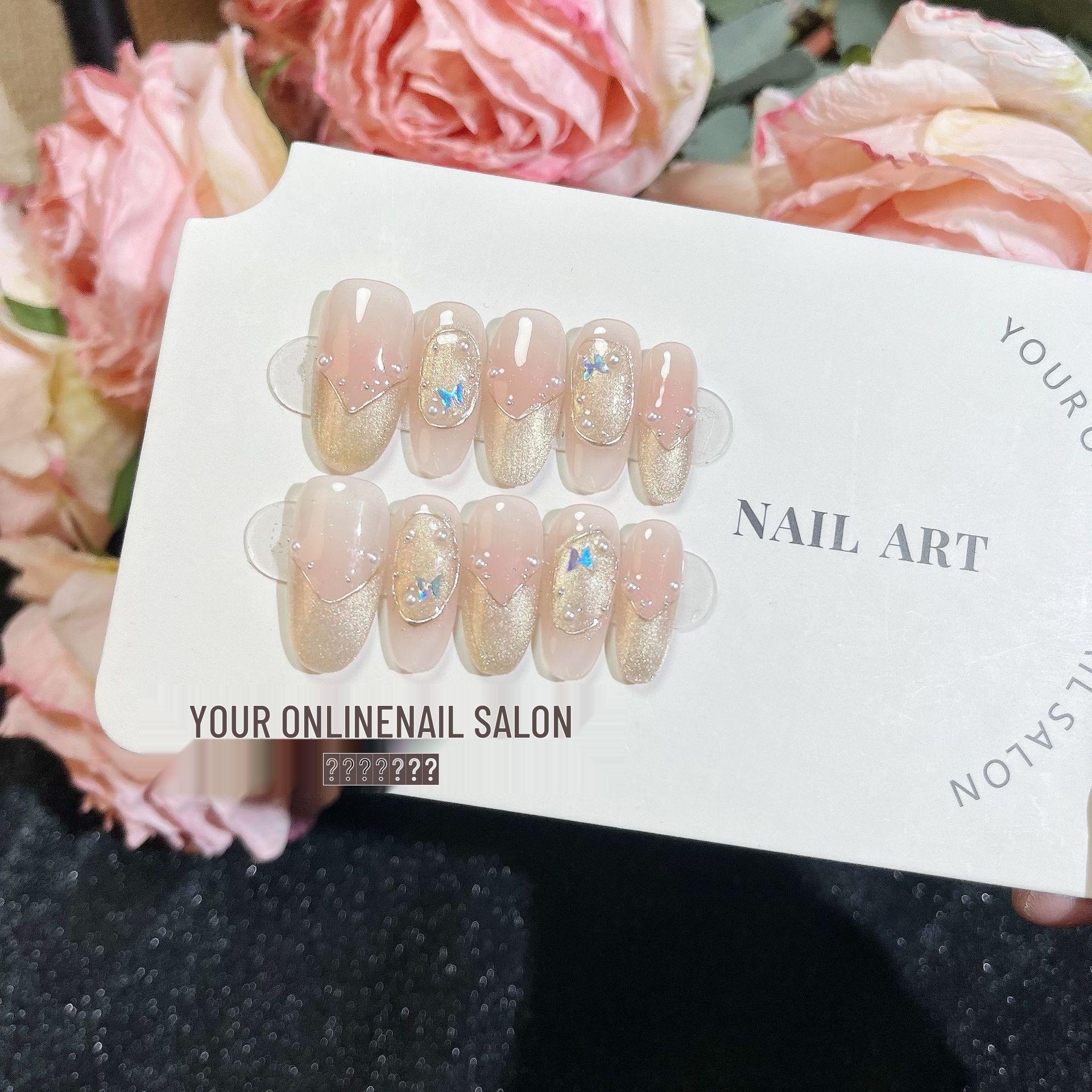 Luxurious Autumn & Winter Handmade Cat Eye Pearl Press-On Nails: Gentle, Skin-Brightening, Removable Nail Art Pieces M
Luxurious Autumn & Winter Handmade Cat Eye Pearl Press-On Nails: Gentle, Skin-Brightening, Removable Nail Art Pieces M