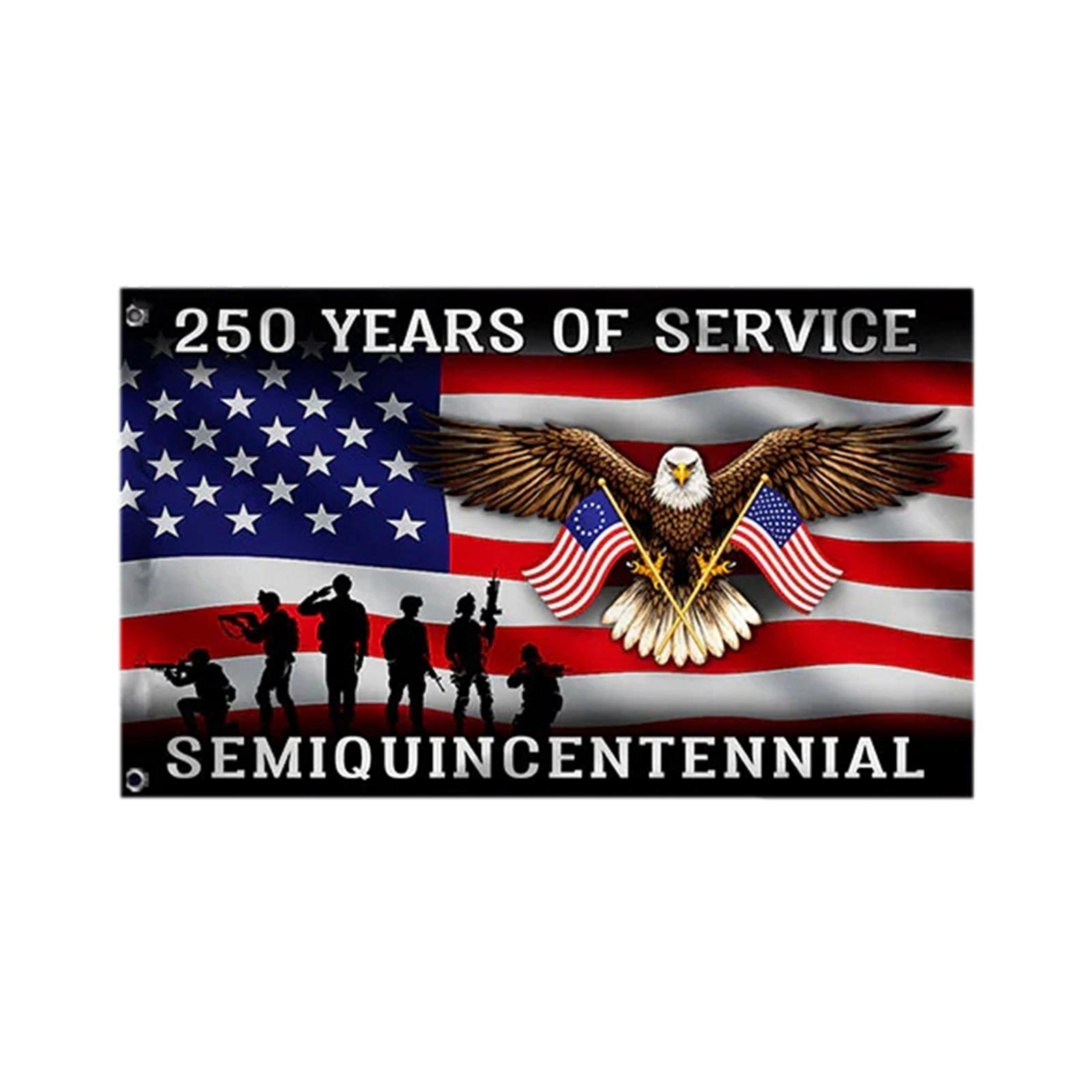 U.S. 250th Anniversary Commemorative Flag (90*150, One Sided) One Size
U.S. 250th Anniversary Commemorative Flag (90*150, One Sided) One Size