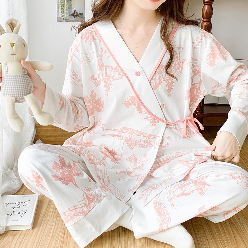 Women s Maternity Cotton Pajamas: Spring/Autumn Two-Piece Set for Postpartum Breastfeeding, Thin Loose Homewear XL
Women s Maternity Cotton Pajamas: Spring/Autumn Two-Piece Set for Postpartum Breastfeeding, Thin Loose Homewear XL
