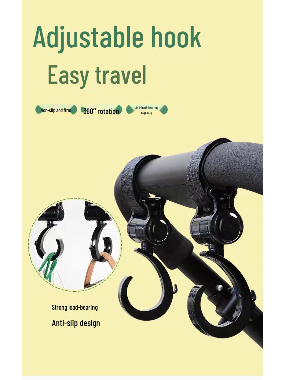 Многофункциональный крючок с вращением на 360° для колясок, детских кроваток, велосипедов и электромобилей
Многофункциональный крючок с вращением на 360° для колясок, детских кроваток, велосипедов и электромобилей