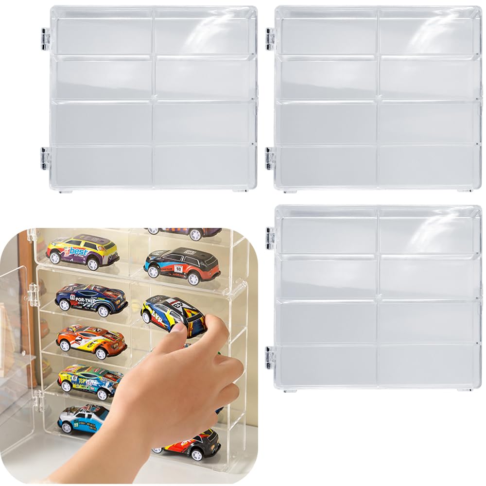 Miniature Car Collection Case, Holds 8 Cars per Case, Full Protection, Clear, Front-Door, Stackable, 4-Pack
Miniature Car Collection Case, Holds 8 Cars per Case, Full Protection, Clear, Front-Door, Stackable, 4-Pack