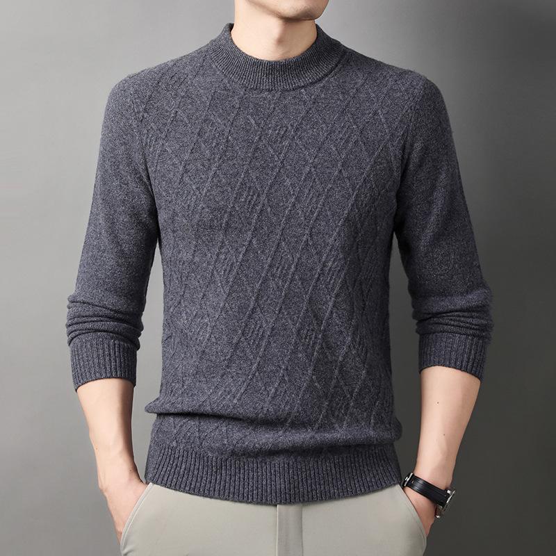 Men s 100% Wool Round Neck Winter Sweater, Casual Business Jacquard Knitwear L
Men s 100% Wool Round Neck Winter Sweater, Casual Business Jacquard Knitwear L