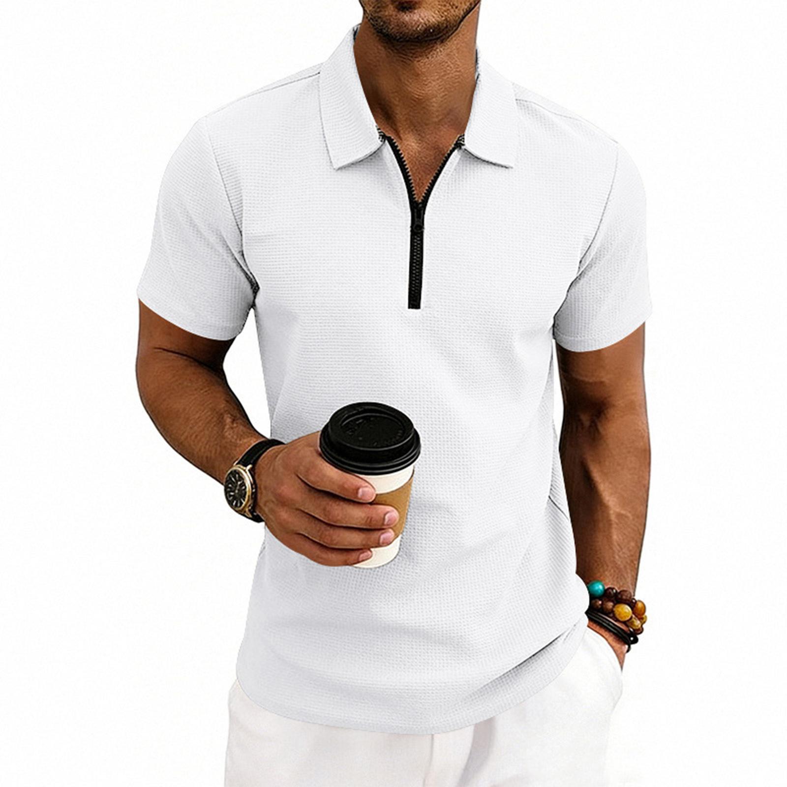 Men’s Short Sleeve Polo Shirt with Zipper Closure Classic Fit Casual Collar Soft Breathable Lightweight Top for Everyday Wear XL білий
Men’s Short Sleeve Polo Shirt with Zipper Closure Classic Fit Casual Collar Soft Breathable Lightweight Top for Everyday Wear XL білий