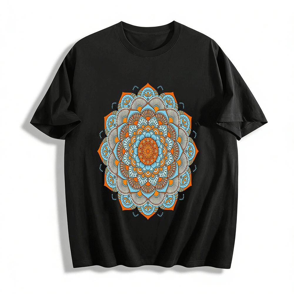 Bohemian Mandala Print Casual Loose Crew Neck Long Sleeve Top Pure cotton T-shirt XXS
Bohemian Mandala Print Casual Loose Crew Neck Long Sleeve Top Pure cotton T-shirt XXS