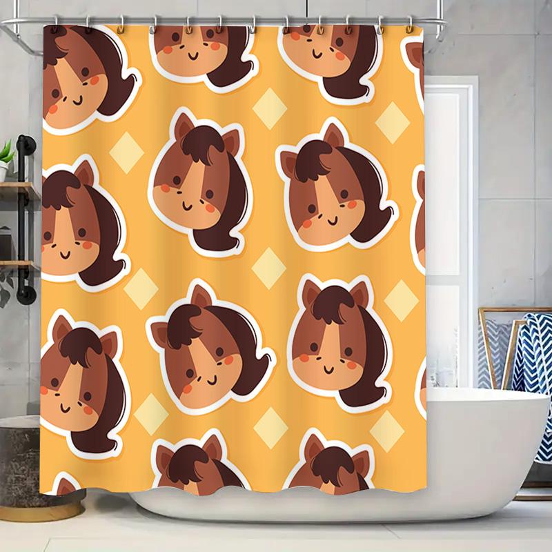 Modern Home Decor Shower Curtain With Cute Animal Print Orange And Yellow Color Scheme, Perfect For Bathrooms! W60H190(CM)-1 Pcs
Modern Home Decor Shower Curtain With Cute Animal Print Orange And Yellow Color Scheme, Perfect For Bathrooms! W60H190(CM)-1 Pcs