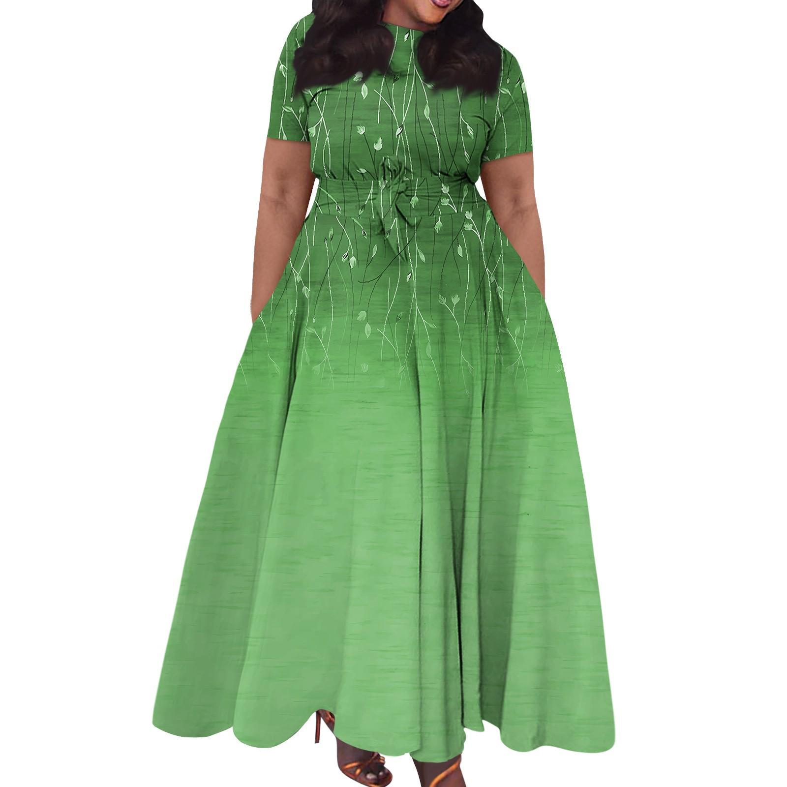 Женское повседневное модное свободное платье большого размера с принтом, круглым вырезом и короткими рукавами, карманными бретелями XXXXL зелёный
Женское повседневное модное свободное платье большого размера с принтом, круглым вырезом и короткими рукавами, карманными бретелями XXXXL зелёный