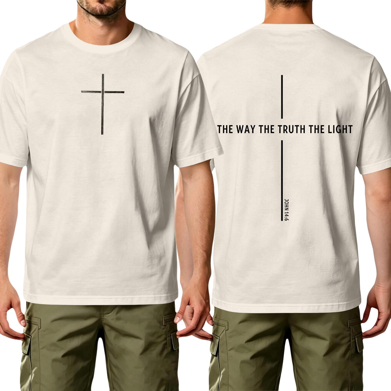 Men s Casual Short Sleeve T-Shirt with Cross Print Crew Neck Relaxed Fit Lightweight Cotton Fabric Comfortable Everyday Wear S білий
Men s Casual Short Sleeve T-Shirt with Cross Print Crew Neck Relaxed Fit Lightweight Cotton Fabric Comfortable Everyday Wear S білий