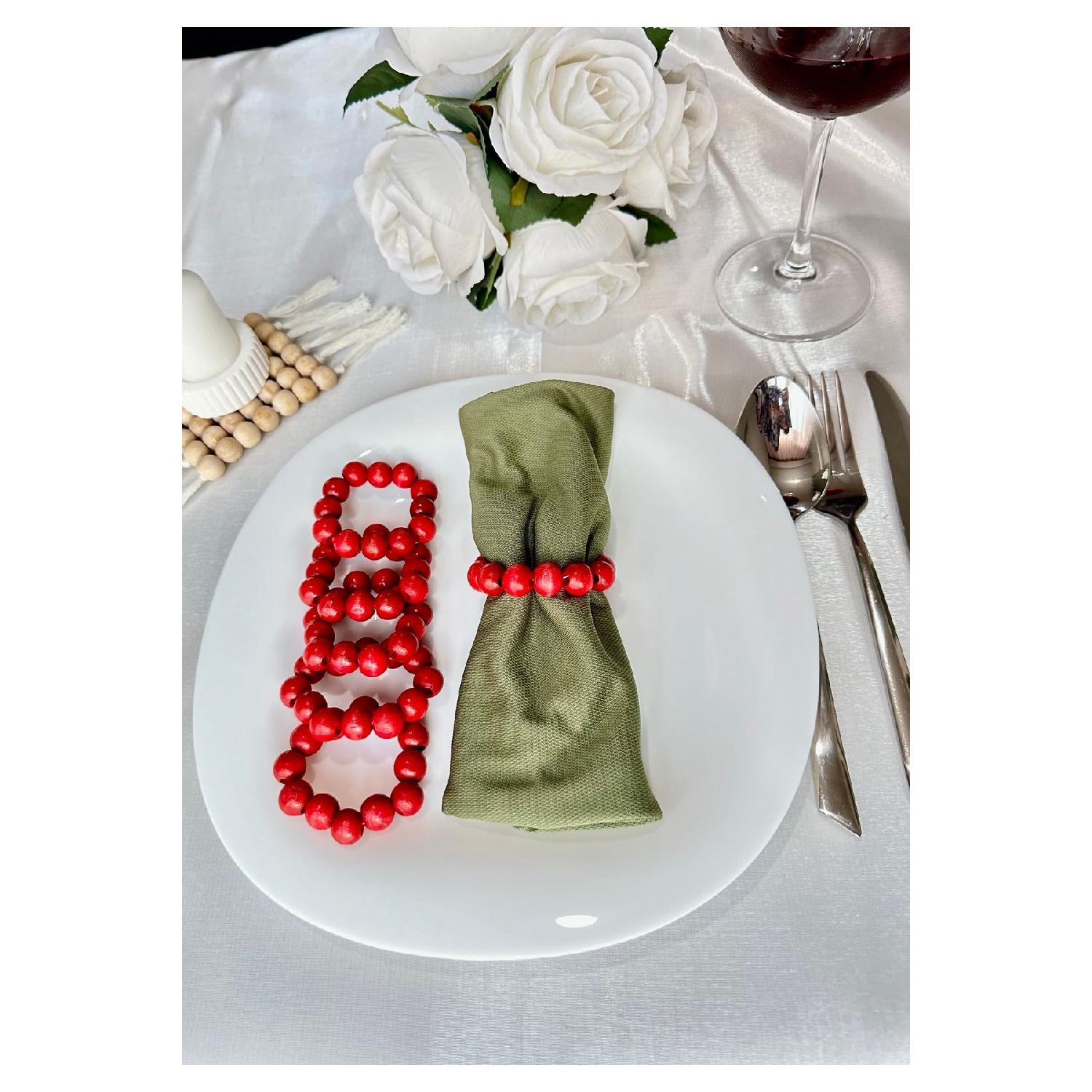 Decorative Wooden Bead Napkin Holder, Christmas Ornament, Napkin Tissue Rings 6 Pieces
Decorative Wooden Bead Napkin Holder, Christmas Ornament, Napkin Tissue Rings 6 Pieces