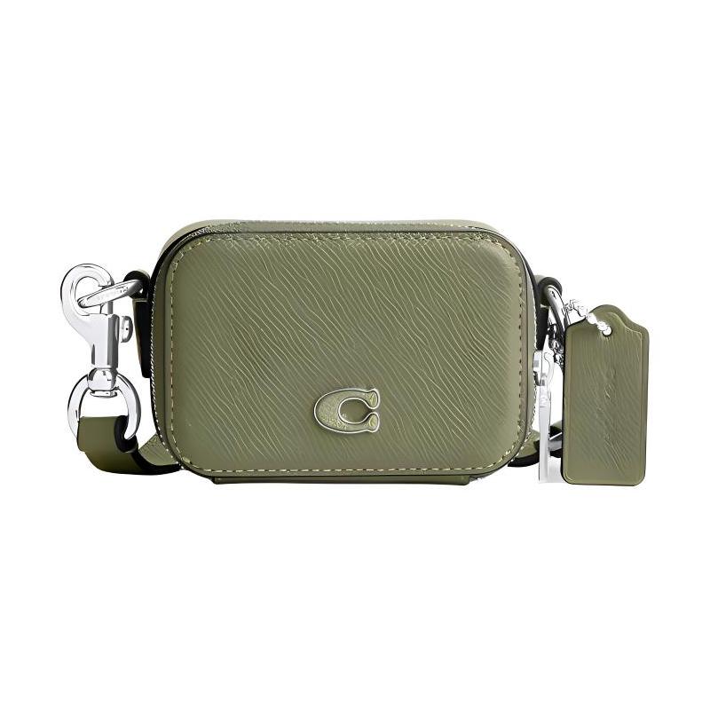 COACH 10 solid color letter logo hardware buckle zipper closure cross grain leather shoulder crossbody bag mini men s olive green золотий
COACH 10 solid color letter logo hardware buckle zipper closure cross grain leather shoulder crossbody bag mini men s olive green золотий