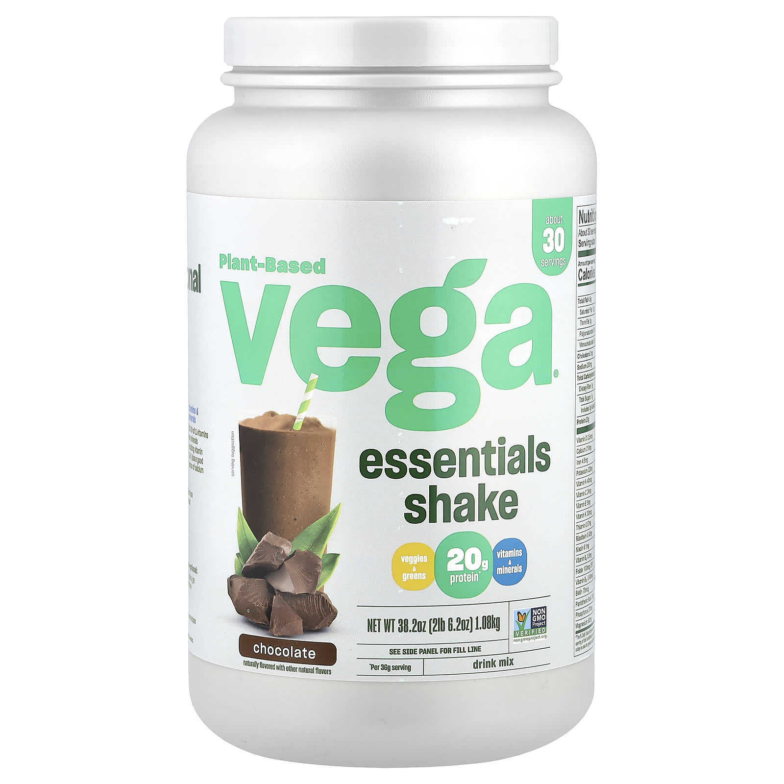 Plant-Based Essentials Shake, Chocolate, 1.08Kg (2Lb 6.2Oz)
Plant-Based Essentials Shake, Chocolate, 1.08Kg (2Lb 6.2Oz)
