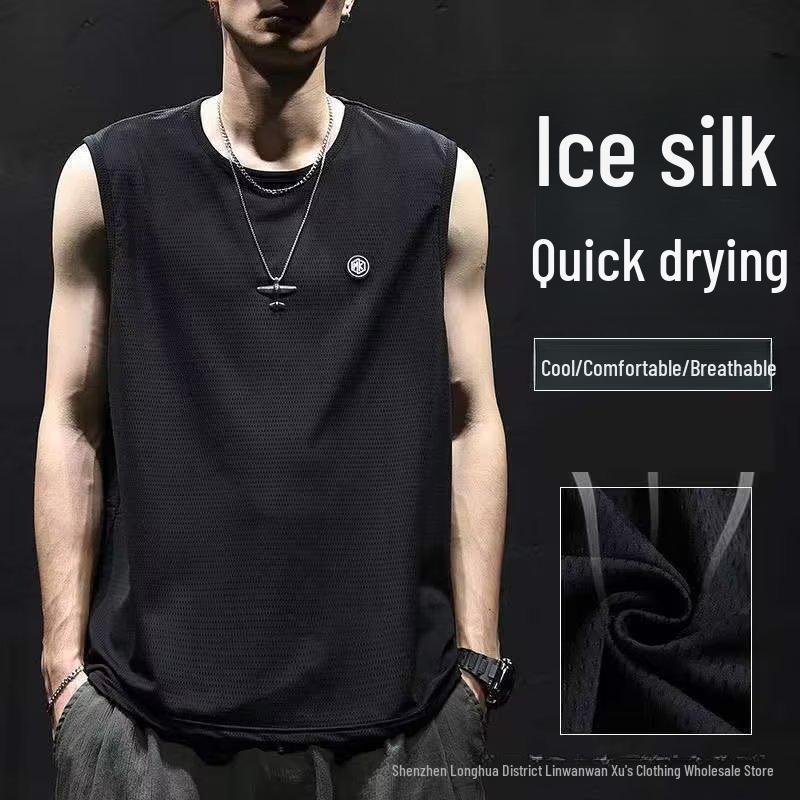 Мужская быстросохнущая камуфляжная безрукавка Ice Silk - свободный крой, большой размер, модная спортивная футболка M
Мужская быстросохнущая камуфляжная безрукавка Ice Silk - свободный крой, большой размер, модная спортивная футболка M