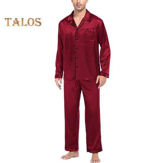 2 шт./компл. Шелковый атласный мужской пижамный комплект с пуговицами, длинными рукавами, верхом из пижамы с воротником-стойкой, пуговицами спереди, нагрудным карманом, длинными штанами, одежда для сна XL
2 шт./компл. Шелковый атласный мужской пижамный комплект с пуговицами, длинными рукавами, верхом из пижамы с воротником-стойкой, пуговицами спереди, нагрудным карманом, длинными штанами, одежда для сна XL