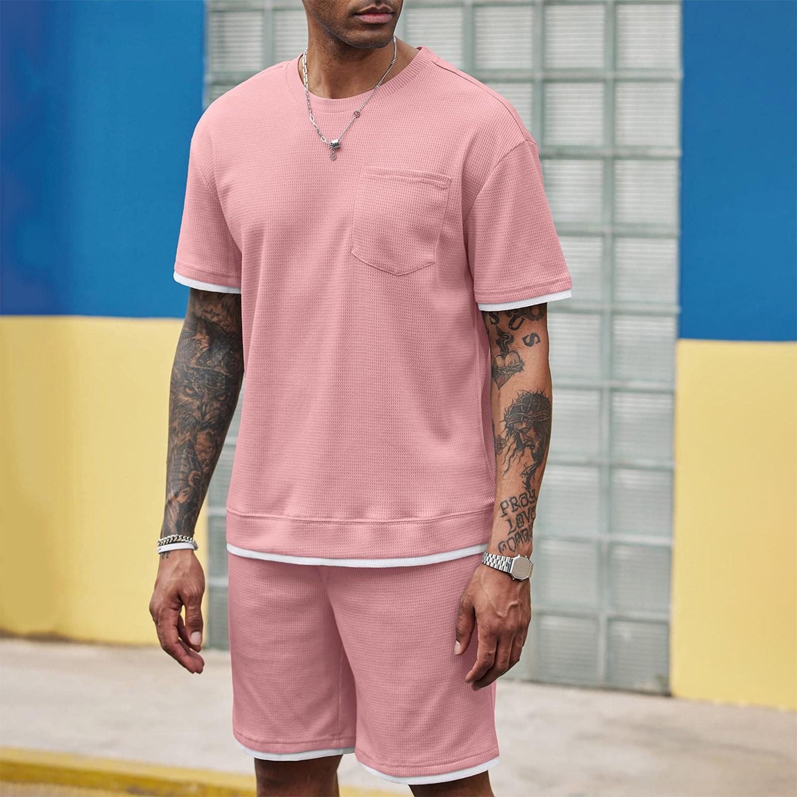 Мужской свободный повседневный комплект из хлопка и льна с лацканами, летний повседневный удобный топ с короткими рукавами и шорты XL розовый
Мужской свободный повседневный комплект из хлопка и льна с лацканами, летний повседневный удобный топ с короткими рукавами и шорты XL розовый