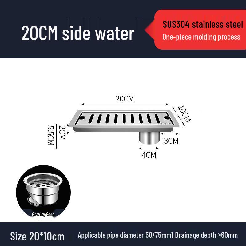 Stainless Steel Rectangular Anti-odor Floor Drain for Shower Room
Stainless Steel Rectangular Anti-odor Floor Drain for Shower Room