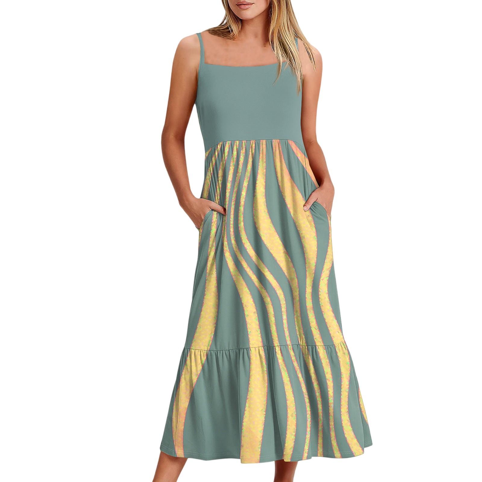 Женское длинное пляжное повседневное элегантное платье макси на тонких бретельках в полоску, сдержанное струящееся платье в стиле бохо S
Женское длинное пляжное повседневное элегантное платье макси на тонких бретельках в полоску, сдержанное струящееся платье в стиле бохо S