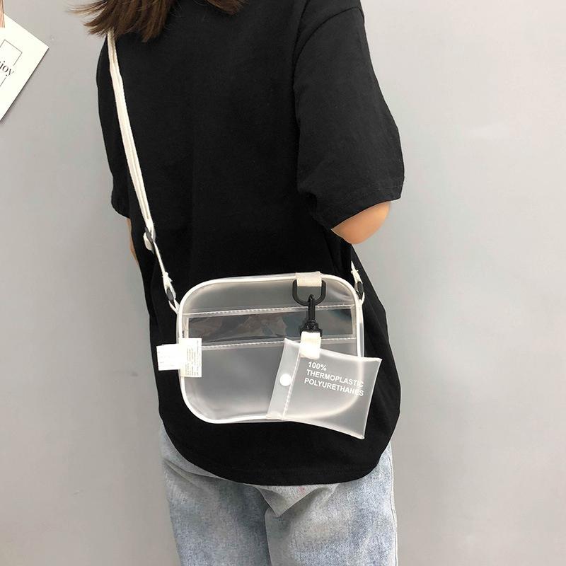 Transparent Jelly Bag Pvchandbag Fashion Simple Crossbody Bag Single Shoulder White білий
Transparent Jelly Bag Pvchandbag Fashion Simple Crossbody Bag Single Shoulder White білий