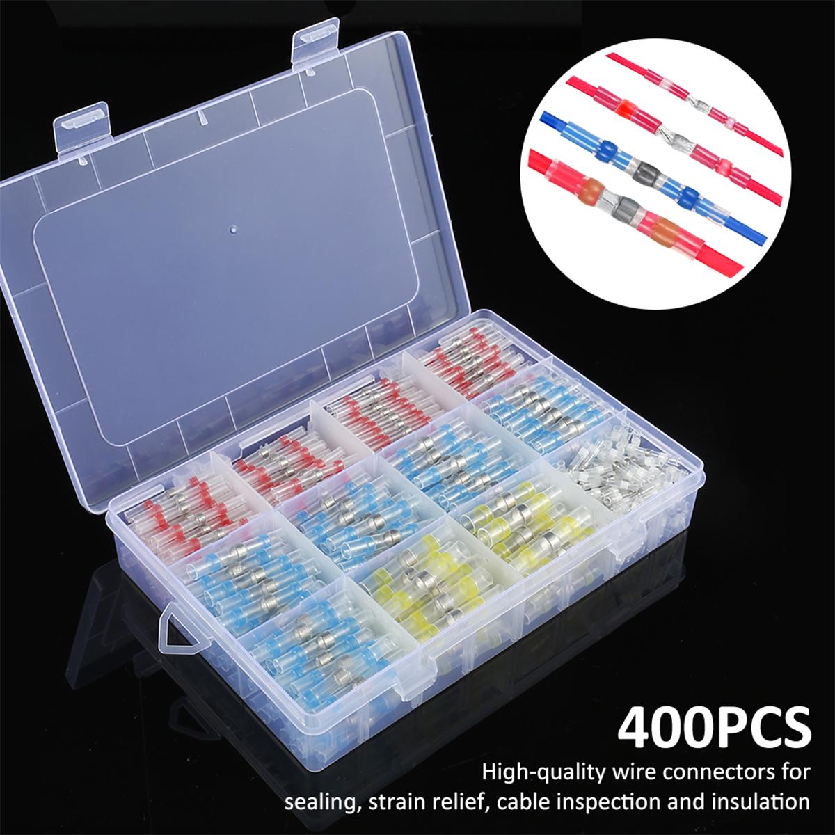 400PCS Solder Seal Heat Shrink Butt Connectors Waterproof Wire Connectors Kit Insulated Wire Splice Cable Connector for Marine
400PCS Solder Seal Heat Shrink Butt Connectors Waterproof Wire Connectors Kit Insulated Wire Splice Cable Connector for Marine
