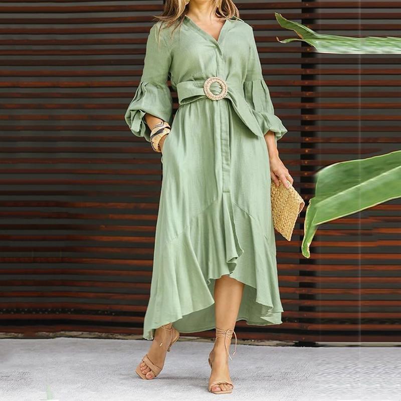 Green Dress Fashion Casual Full Sleeved V Neck Lapel Pocket Long Skirt XS синій
Green Dress Fashion Casual Full Sleeved V Neck Lapel Pocket Long Skirt XS синій