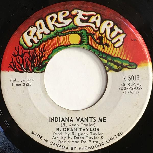 7inch Record R. DEAN TAYLOR - Indiana Wants Me / Love s Your Name R5013 RARE EARTH 1970 Canada Rock Used
7inch Record R. DEAN TAYLOR - Indiana Wants Me / Love s Your Name R5013 RARE EARTH 1970 Canada Rock Used