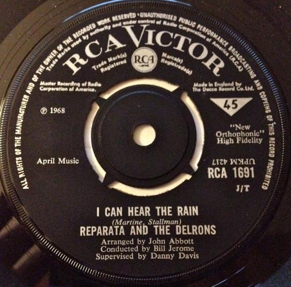 7inch Record REPARATA & THE DELRONS - I Can Hear The Rain RCA1691 RCA Victor 1968 UK Rock Used
7inch Record REPARATA & THE DELRONS - I Can Hear The Rain RCA1691 RCA Victor 1968 UK Rock Used