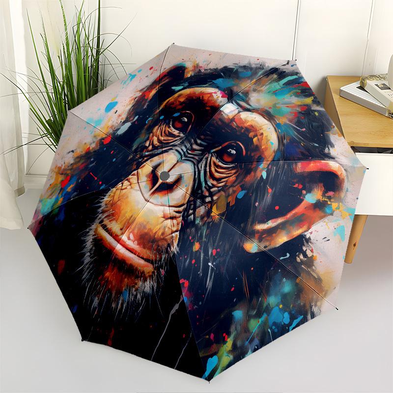 Chimpanzee, Abstract Art- Automatic Umbrella, Four Seasons Portable Folding Umbrella, Suitable for Men and Women, Travel, Daily Compact Umbr
Chimpanzee, Abstract Art- Automatic Umbrella, Four Seasons Portable Folding Umbrella, Suitable for Men and Women, Travel, Daily Compact Umbr
