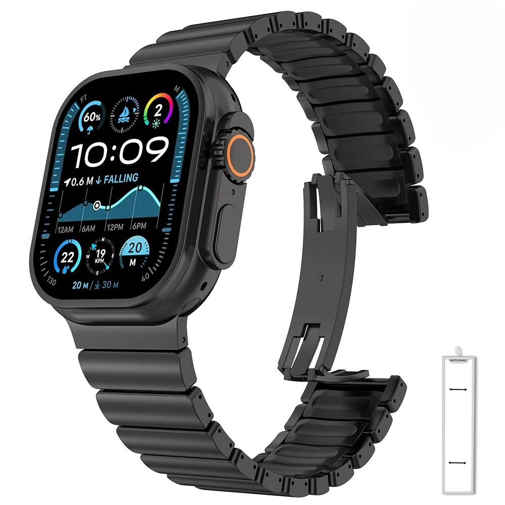 Metal Titanium Strap for Apple Watch Band Ultra 3 49mm Series 11 10 46mm Luxury Rubber Wristband For Iwatch 9 8 7 SE 3 45mm 44mm 49mm 46mm 45mm 44mm
Metal Titanium Strap for Apple Watch Band Ultra 3 49mm Series 11 10 46mm Luxury Rubber Wristband For Iwatch 9 8 7 SE 3 45mm 44mm 49mm 46mm 45mm 44mm