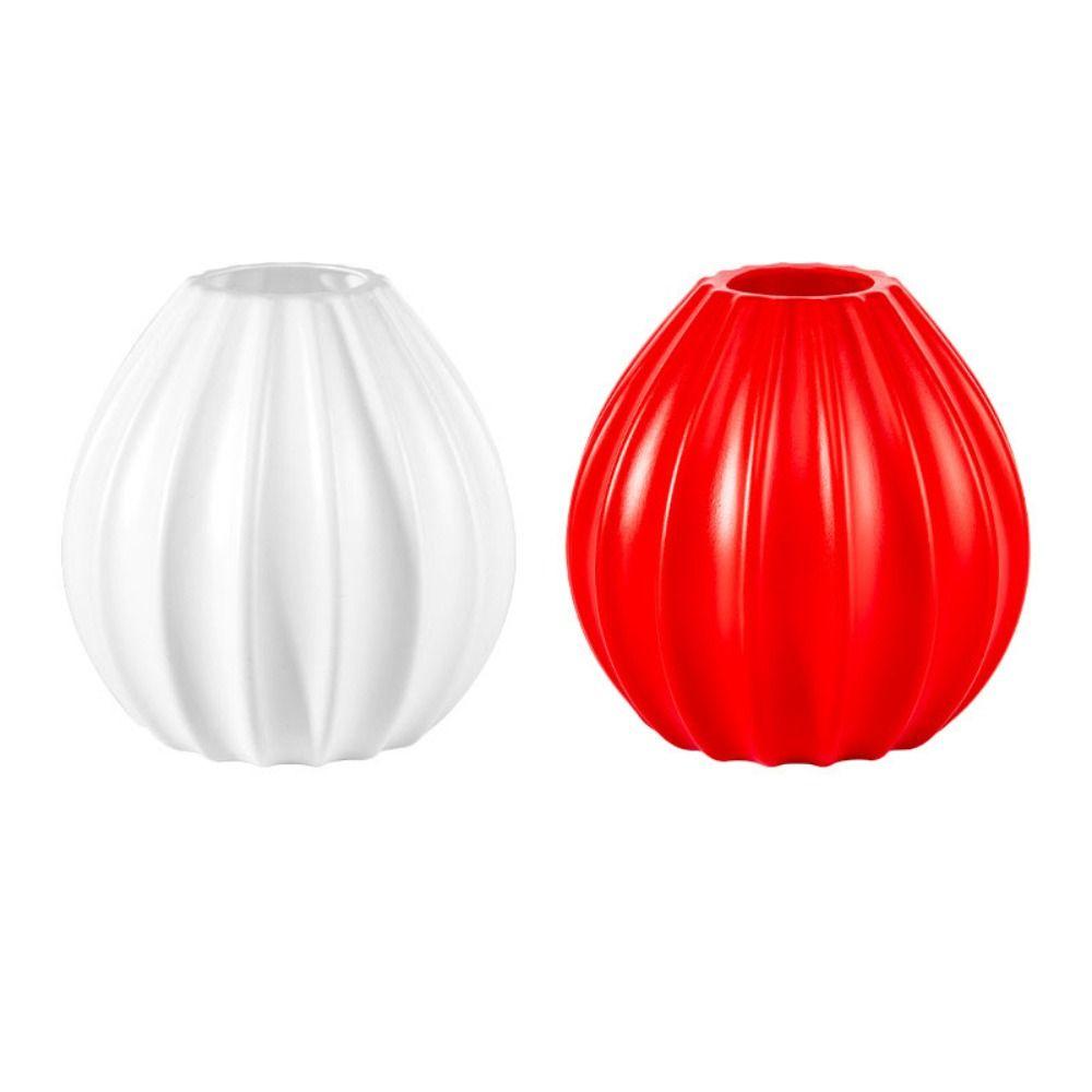 White Red Plastic Flower Vase Pumpkin Shaped Desktop Vase Home Living Room Decoration White-2
White Red Plastic Flower Vase Pumpkin Shaped Desktop Vase Home Living Room Decoration White-2