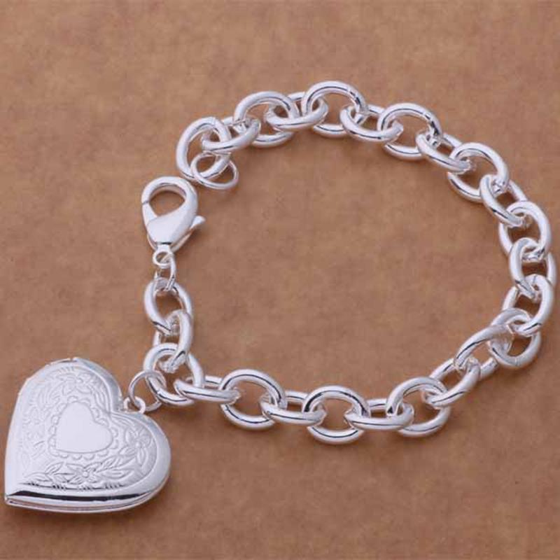 925 Sterling Silver Bracelet Picture frame High Quality Romance Chain For Women Fashion Engagement Party Wedding Jewelry Gift
925 Sterling Silver Bracelet Picture frame High Quality Romance Chain For Women Fashion Engagement Party Wedding Jewelry Gift