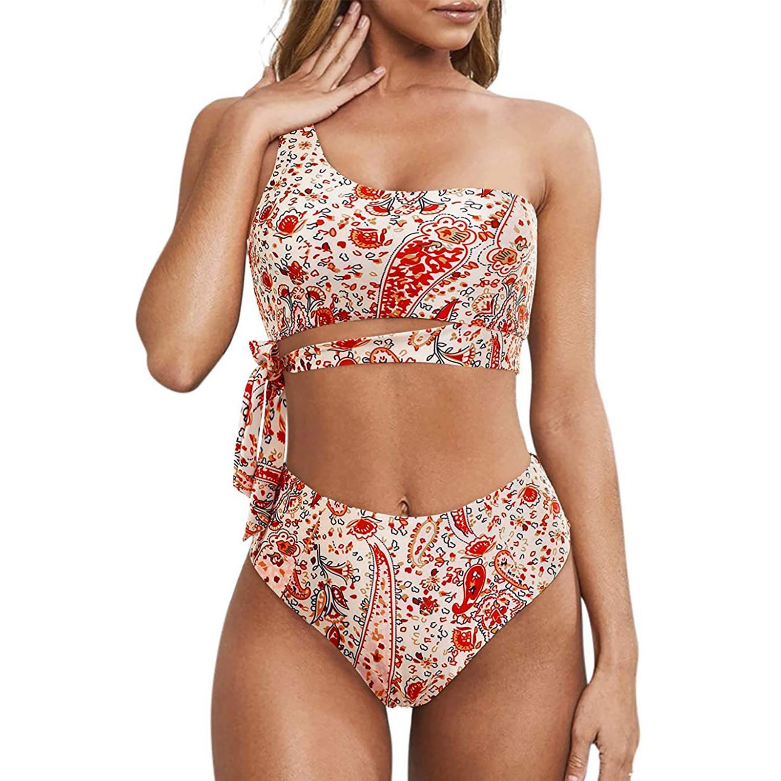 Women s One Shoulder Strappy Leopard Print Bikini Separate Swimsuit Swimsuit L жовтий
Women s One Shoulder Strappy Leopard Print Bikini Separate Swimsuit Swimsuit L жовтий