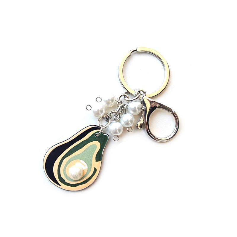 Personalized Acrylic Fruit Keychain with Glass Pearl Ornament - Pineapple & Avocado Design
Personalized Acrylic Fruit Keychain with Glass Pearl Ornament - Pineapple & Avocado Design