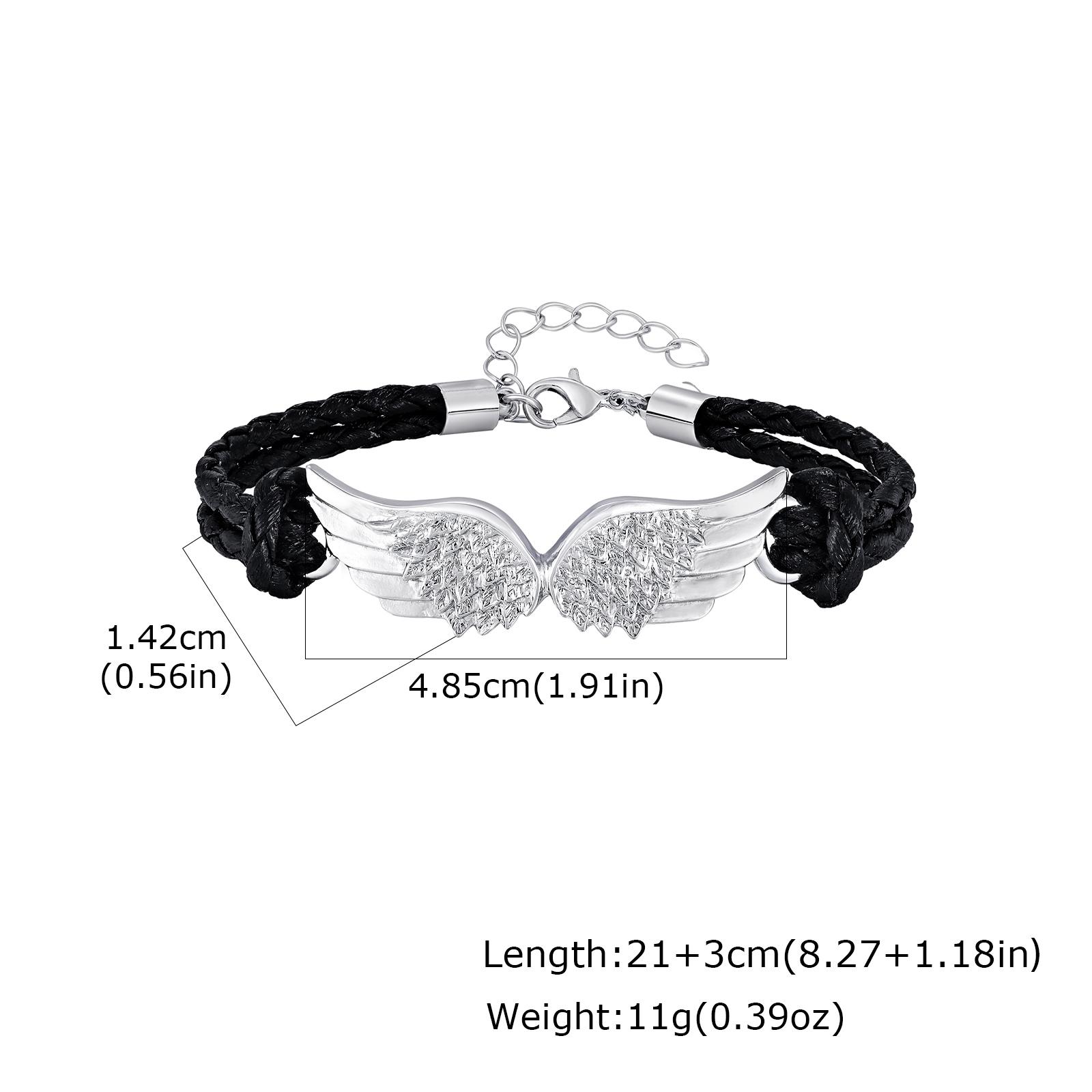 Fashion Double Layer Black PU Leather Adjustable Bracelet Metal Wing Charm Wristband Bangle for Men Male Handmade Jewelry Gifts
Fashion Double Layer Black PU Leather Adjustable Bracelet Metal Wing Charm Wristband Bangle for Men Male Handmade Jewelry Gifts