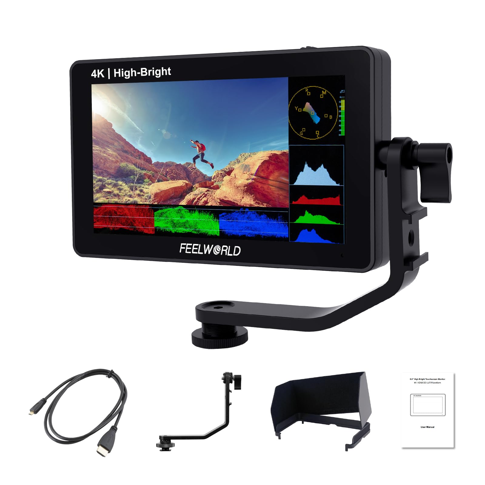 FEELWORLD F6 PLUSX 5.5-дюймовый 1600-нитный высокояркий сенсорный дисплей для DSLR-камеры для прямой трансляции, компактный Full HD 1920 x 1080 IPS видео с осциллограммой HDR 3D
FEELWORLD F6 PLUSX 5.5-дюймовый 1600-нитный высокояркий сенсорный дисплей для DSLR-камеры для прямой трансляции, компактный Full HD 1920 x 1080 IPS видео с осциллограммой HDR 3D