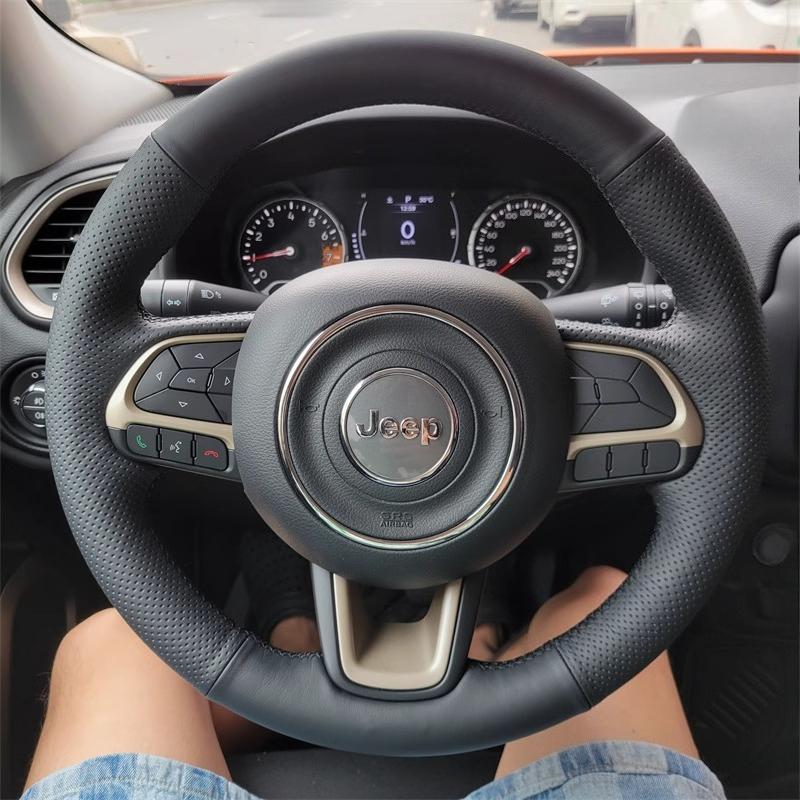 Ручна вишивка, нековзна, чорна шкіряна накладка на кермо автомобіля Для Jeep Compass Renegade Fiat Toro Tipo Запчастини 1
Ручна вишивка, нековзна, чорна шкіряна накладка на кермо автомобіля Для Jeep Compass Renegade Fiat Toro Tipo Запчастини 1