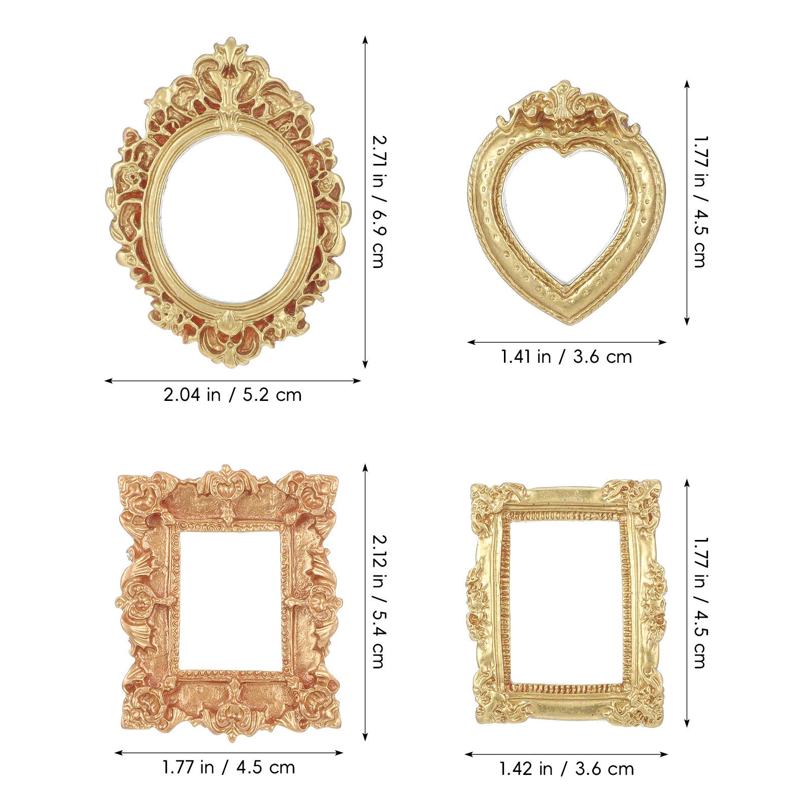 40PCS Miniature Picture Frames Decor Accessories Small Gold Resin Frames Mini House Ornament Photo Props Oval Heart Frame
40PCS Miniature Picture Frames Decor Accessories Small Gold Resin Frames Mini House Ornament Photo Props Oval Heart Frame