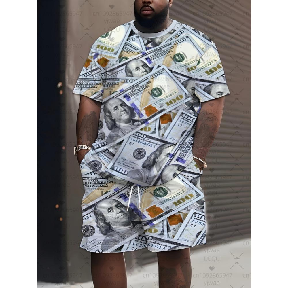 Mens Novelty Dollar 3tracksuit Short Sleeve Football T-Shirt Shorts Set Adult Jogging Plus Size Tracksuit 2 Piece Set XS
Mens Novelty Dollar 3tracksuit Short Sleeve Football T-Shirt Shorts Set Adult Jogging Plus Size Tracksuit 2 Piece Set XS
